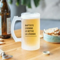 Chope De Bière Personnalisée Avec Texte