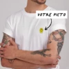 T-shirt Brodé Blanc Avec Picto -CADEAUX FOLIES Soldes 10