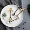 Cuillères à Café Chats, Lot De 4 -CADEAUX FOLIES Soldes 16667 kitty coffee spoon set of 4 2