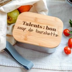 Lunch Box Personnalisée Avec Texte