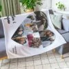 Petite Couverture Personnalisée Avec Cœur Et Texte -CADEAUX FOLIES Soldes decke klein fotos in herzform fr 03b 1