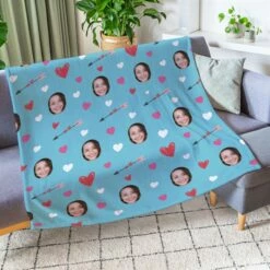 Petite Couverture Personnalisée Avec Visage - Différents Motifs