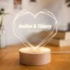 Lampe LED Personnalisée Avec Cœur -CADEAUX FOLIES Soldes led glas f04 c heart fr 2