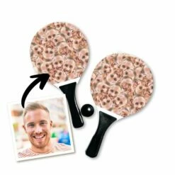 Set Tennis De Plage Personnalisé Avec Visage